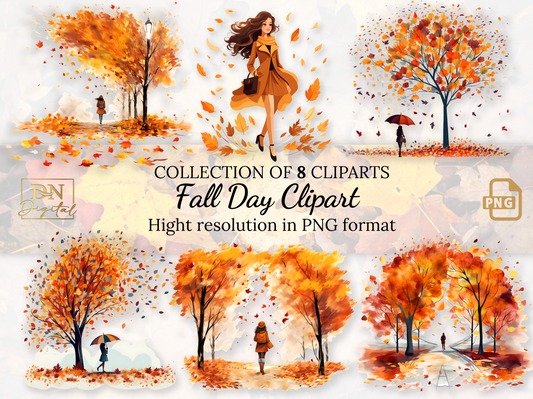Fall Day Clipart Collection With Free Commercial License
