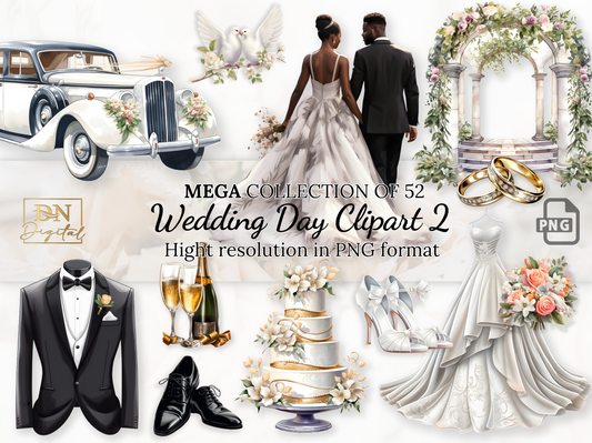 52 Wedding Day Clipart Collection 2 With Free Commercial License